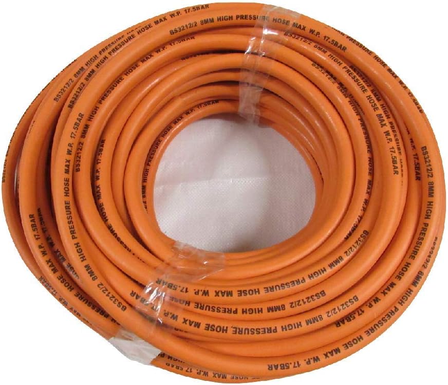 5 Metres of 8MM High Pressure LPG Hose Pipe