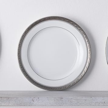 Noritake Crestwood Platinum Set of 4 Salad Plates, 8-1/4
