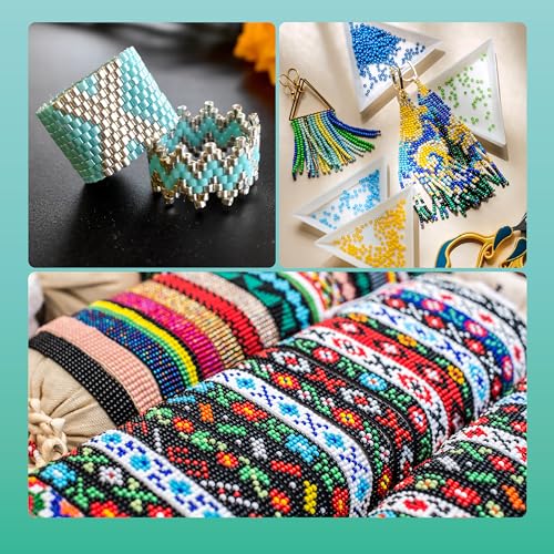 PP OPOUNT Adjustable Bead Loom Kit, Wood Loom Beading Supplies with Detailed Instructions, Practical Jewelry Making Accessories, Beading Loom Kits for Adults Jewelry Making Bracelets Belts by PP OPOUNT - Image 7