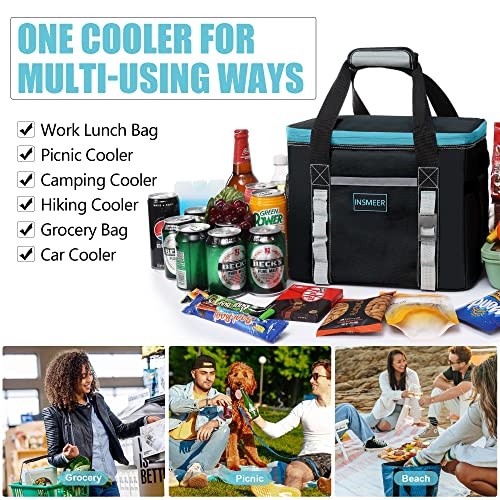 INSMEER Coolers E Bolsas Térmicas Para Acampamento, 25 Litros/ 32 Can (Preto)