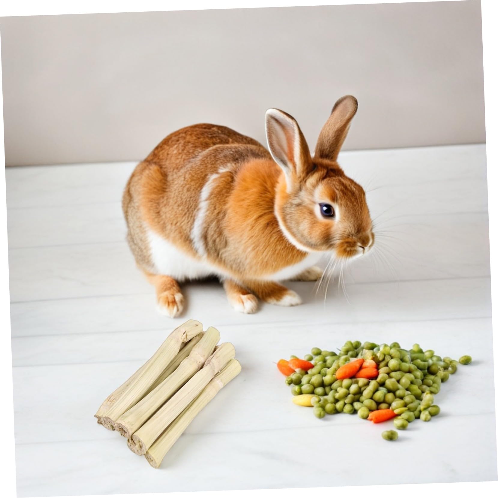 BESPORTBLE Juguete Masticable de Bambú Natural para Roedores Barras Dulces para Conejos Cobayas Chinchillas y Hámsters para Cuidado Dental y Entretenimiento Saludable