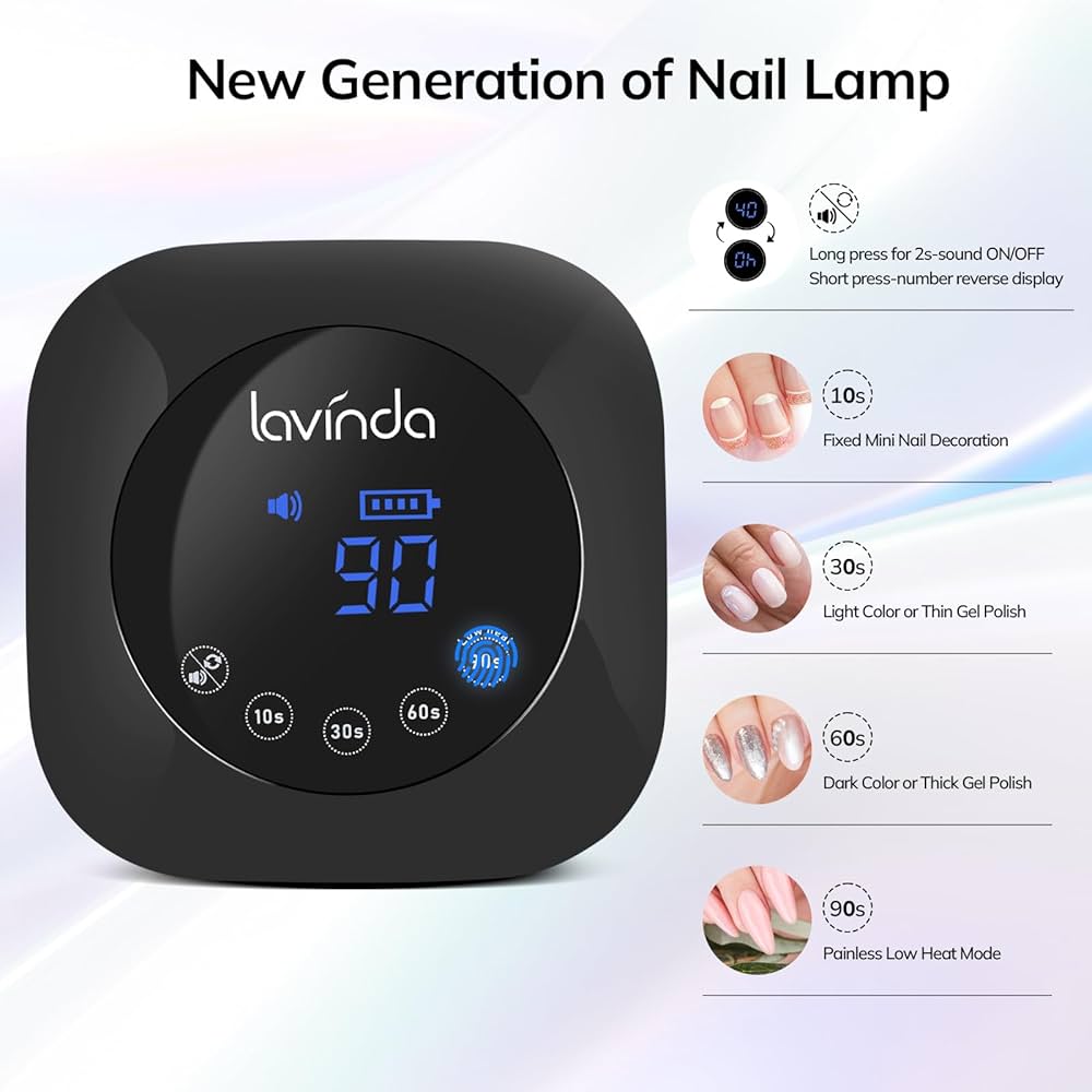 Amazon.com : UV Light for Nails, Lavinda UV Nail Lamp 54W