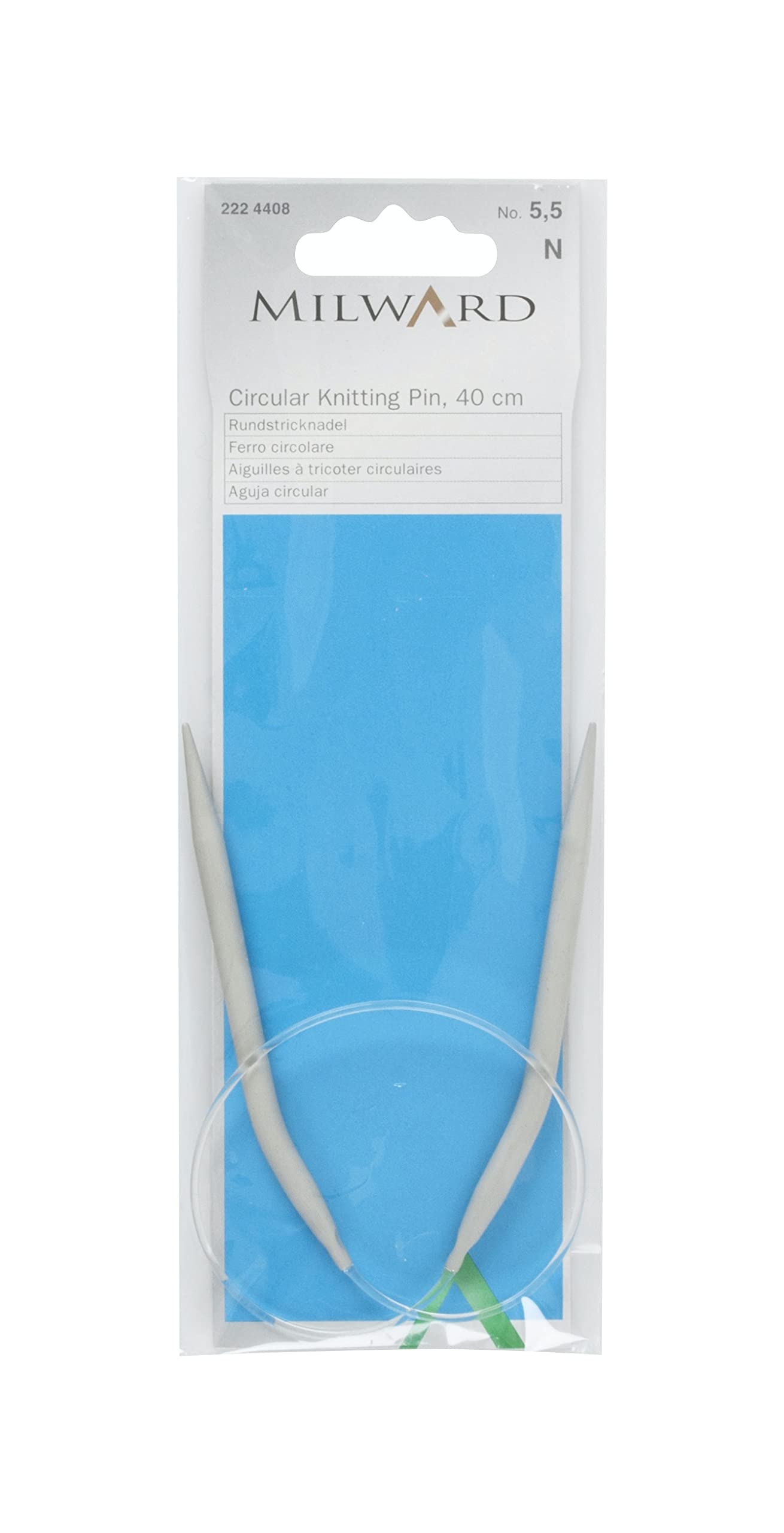 Fixed Circular Knitting Needles, 40cm, 5.5mm