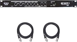 Rolls RM69 MixMate 3-6-Channel Stereo Line/Microphone Mixer with 2 XLR Mic Cables