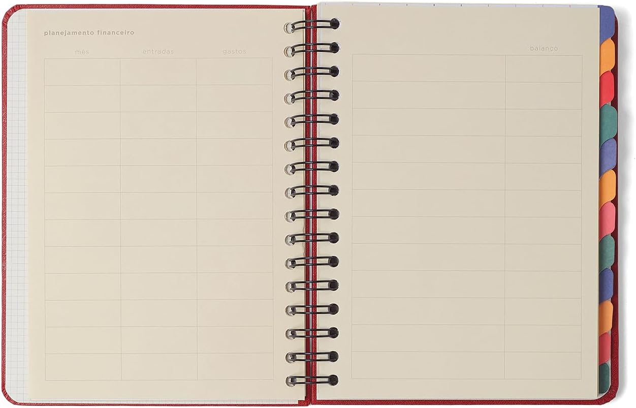 Planner Permanente Wire-O Astral Semanal Notas A5 Maré Off White, Cicero