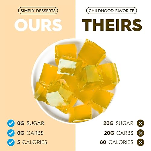 Miniatura 34 de Simply Delish Postre de gelatina de fresa totalmente natural, postres a base de plantas sin culpa, sin azúcar, sin OMG, sin gluten, sin lactosa