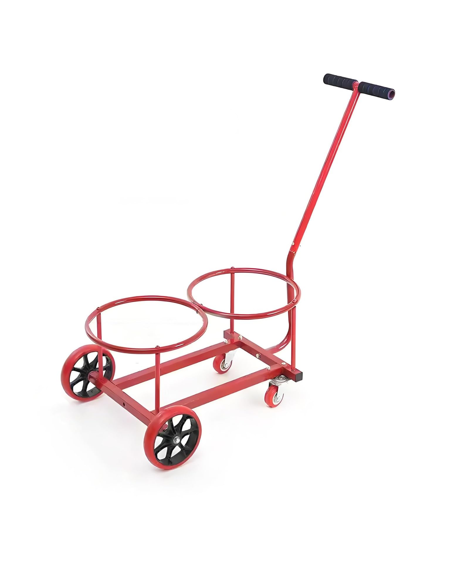 Carrello portatile per bidoni della spazzatura, carro da trasporto con ruote silenziose in PU, supporta fino a 136 kg per bombole del gas