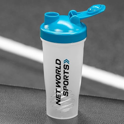 Forza 24 fl oz botella mezcladora de proteínas  libre de BPA y ftalatos  varios paquetes disponibles y 4 opciones de color, paquete de de 3, Azul