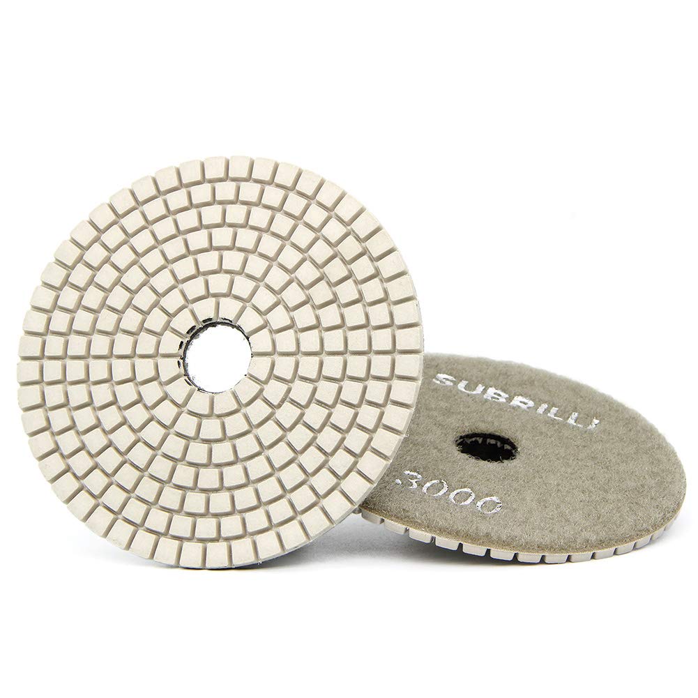 4" Diamond Polishing Pads 5 Pcs Set for Concrete Marble Granite Countertop Floor Edges(Grits 30)