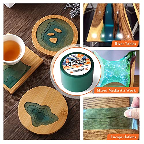 Tssart Resin Tape For Epoxy Resin Molding - Silicone Thermal Adhesive Tape, Oxidation And High Temperature Resistance Easy Peeling, Epoxy Release Tape For River Tables - 3 Inch Wide 216Ft Long #TOP5