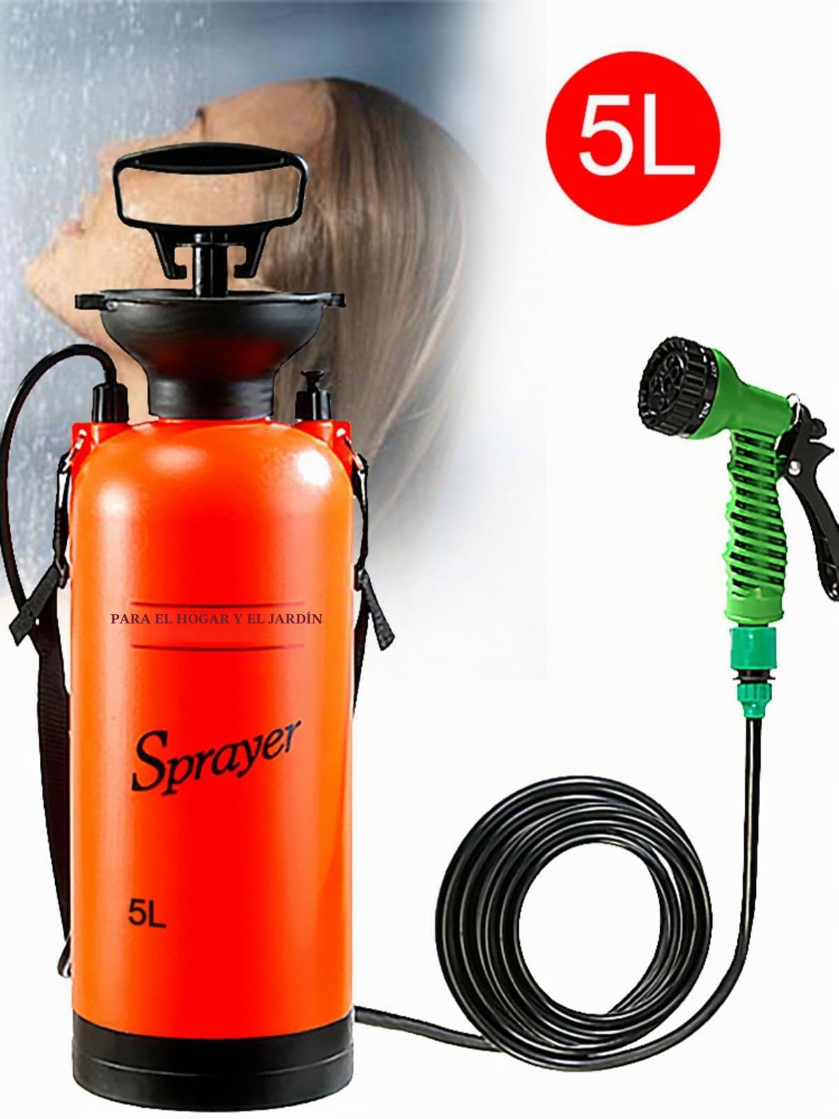 Ducha portátil para camping, 5 l/8 l, ducha a presión portátil, pulverizador multifunción, lavado de coche, rociador de ducha, rociador para viajes, senderismo, escalada, baño de verano