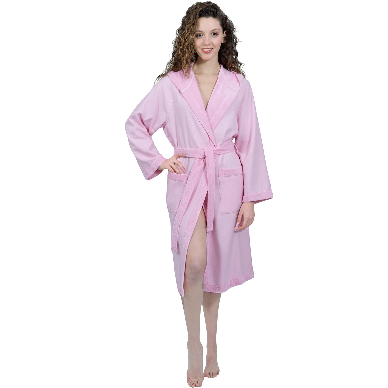 runico Accappatoio Donna e Uomo in Spugna 100% Cotone - Accappatoio Super Assorbente con Cappuccio - Morbido, Leggero, Anti-Pilling, Design Italiano