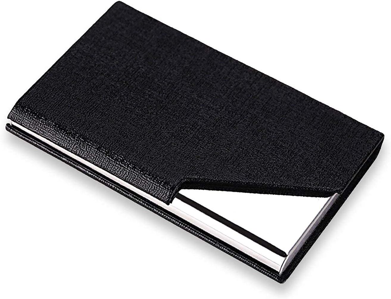 Credit Card Holder Credit/Debit/ATM/Business Visiting Name Wallet ID Protector Case PU Leather Steel for Men Women Festive Gifting for Family Friends Valentines SHE/HE