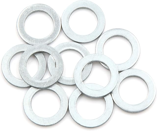 X AUTOHAUX 10pcs Engine Oil Crush Washers Car Drain Gaskets 12mm ID. 19.7mm OD.