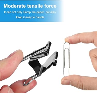 340 PCS Paper Clips and Binder Clips Assorted Sizes, 28mm 33mm 50mm Silver Paperclips&15mm 19mm 25mm Black Foldback Binder Clip Set for Home&School&Office Document Organizing,Supplies Desk Essentials