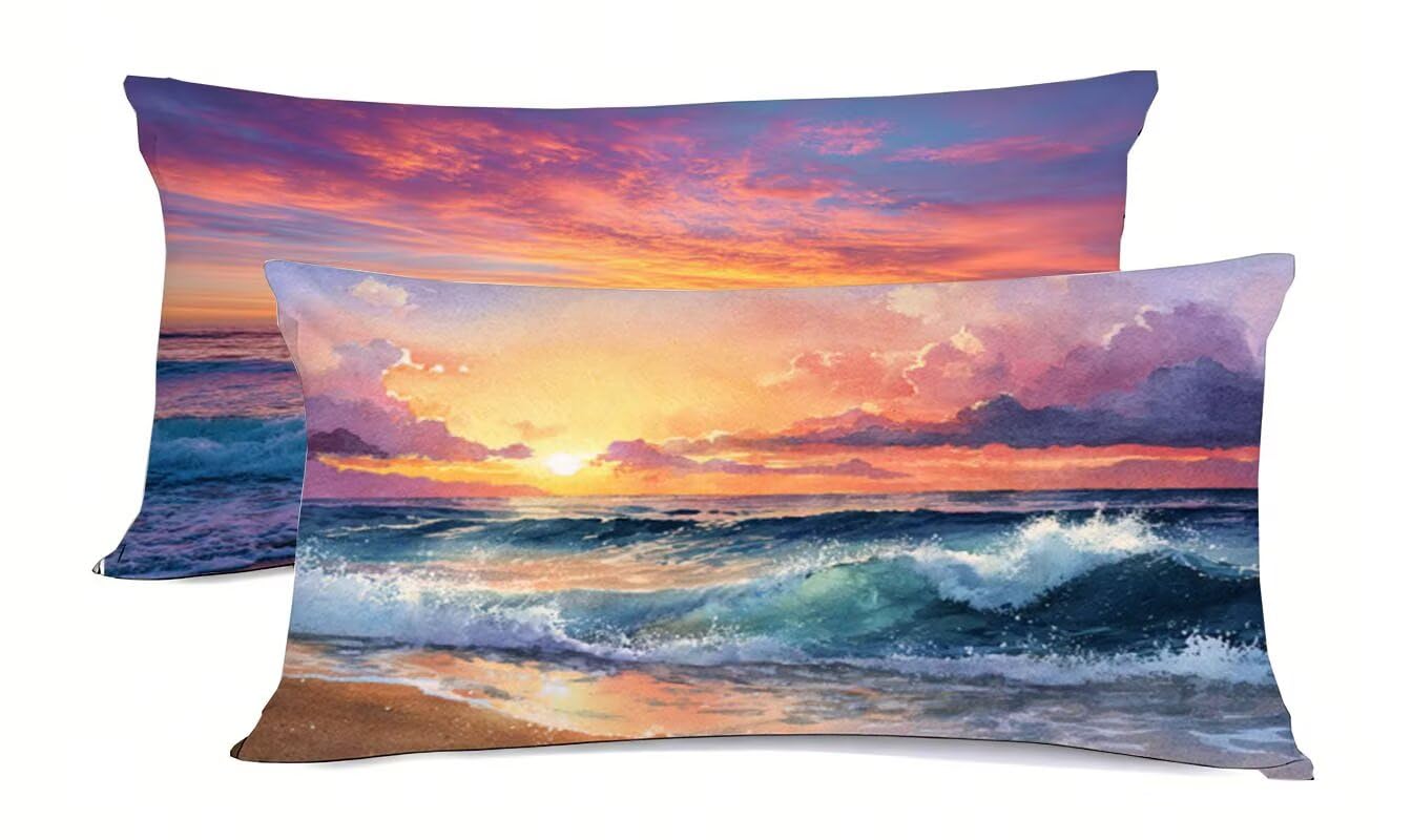 Housse de coussin lin impression recto verso de qualité