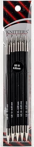 Knitter's Pride -Agujas de doble punta Karbonz 6", tamaño 10/0.236 in
