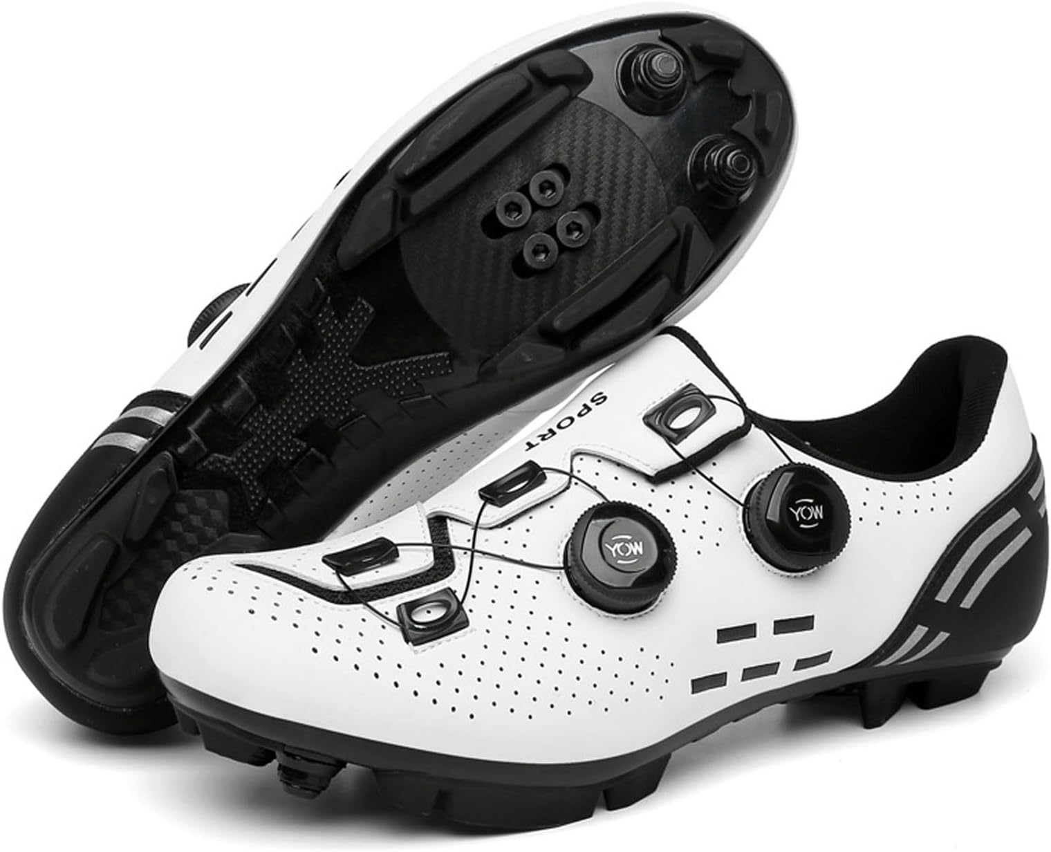 Cycling Shoes for Men and Women - Road and Mountain Bike Riding Shoes, Lightweight, Breathable, With Reflective Stripes
