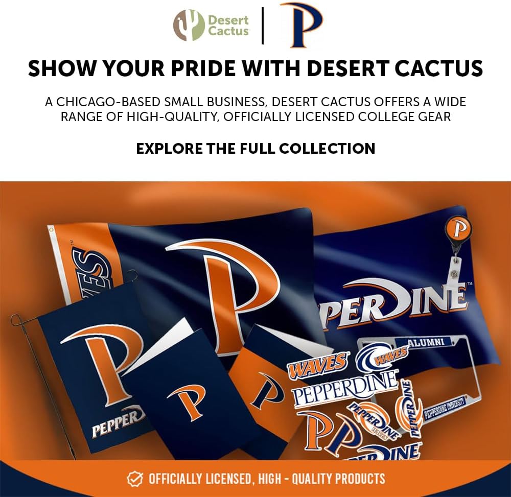 Desert Cactus Pepperdine University License Plate Frame Waves Metal Car Tag Holder for Front or Back of Car Officially Licensed (Alumni VB) - Image 5