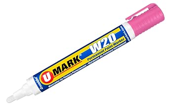 U-Mark W20 Water Based Paint Marker Pink Pack of 12 10861