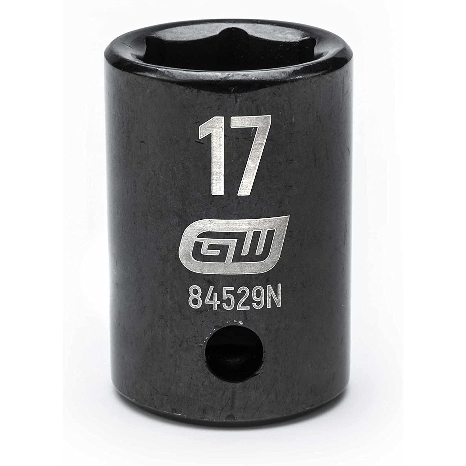 Douille à choc 17 mm métrique 1/2" standard 6 pans noire pour clé 84529 N