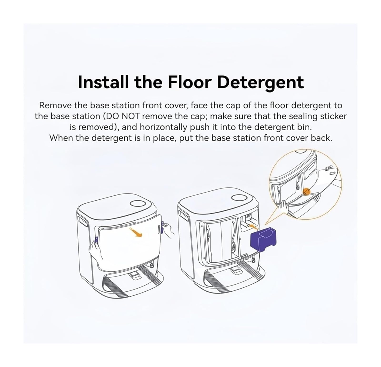 Solución de limpieza pisos 580 ml, compatible con Narwal Freo Z Ultra, Z10, detergente concentrado multisuperficie for robot aspirador y trapeador(2PCS)