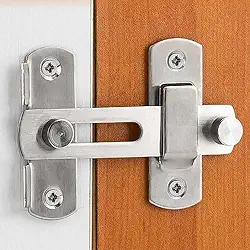 Trava Fechadura de Porta A?o Inoxid?vel 180? Trinco Tarjeta Ferrolho