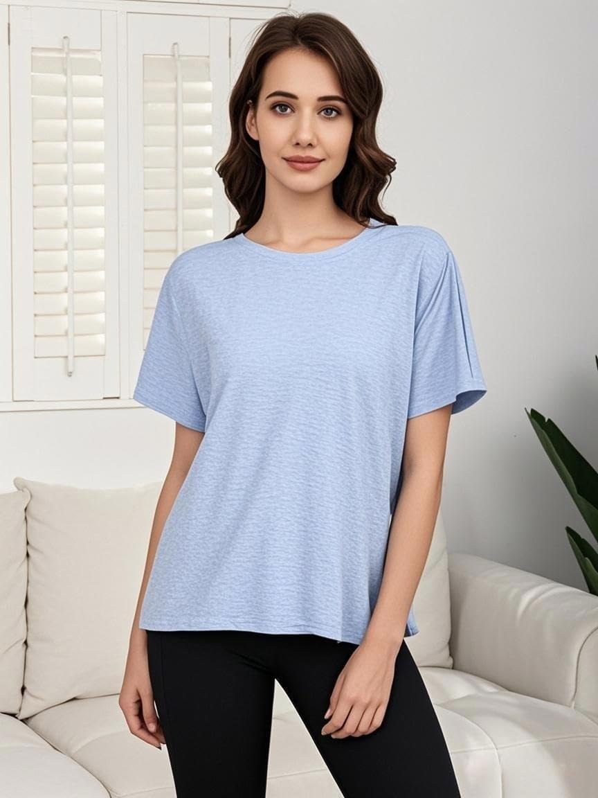 Women's Post Shoulder Surgery Tear Away Shirt Short Sleeve Side Snap Chemo Port Postpartum Shirts Adaptive Clothing - Image 5