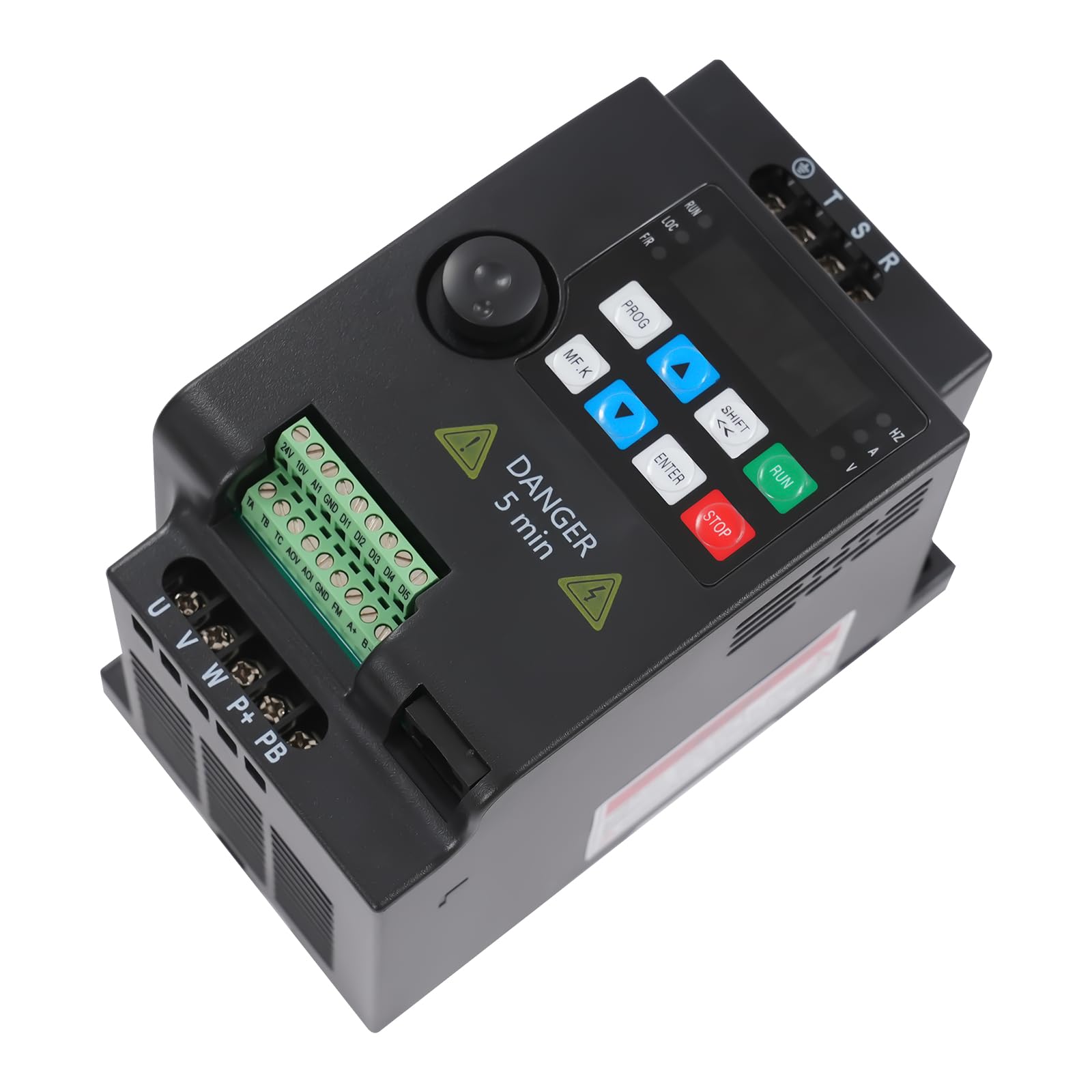 Convertitore di frequenza, 2,2kW 3HP VFD Convertitore di frequenza 380V Monofase/Trifase Inverter, Variatore di frequenza Driver Inverter per motori, trapani, pompe, refrigeratori