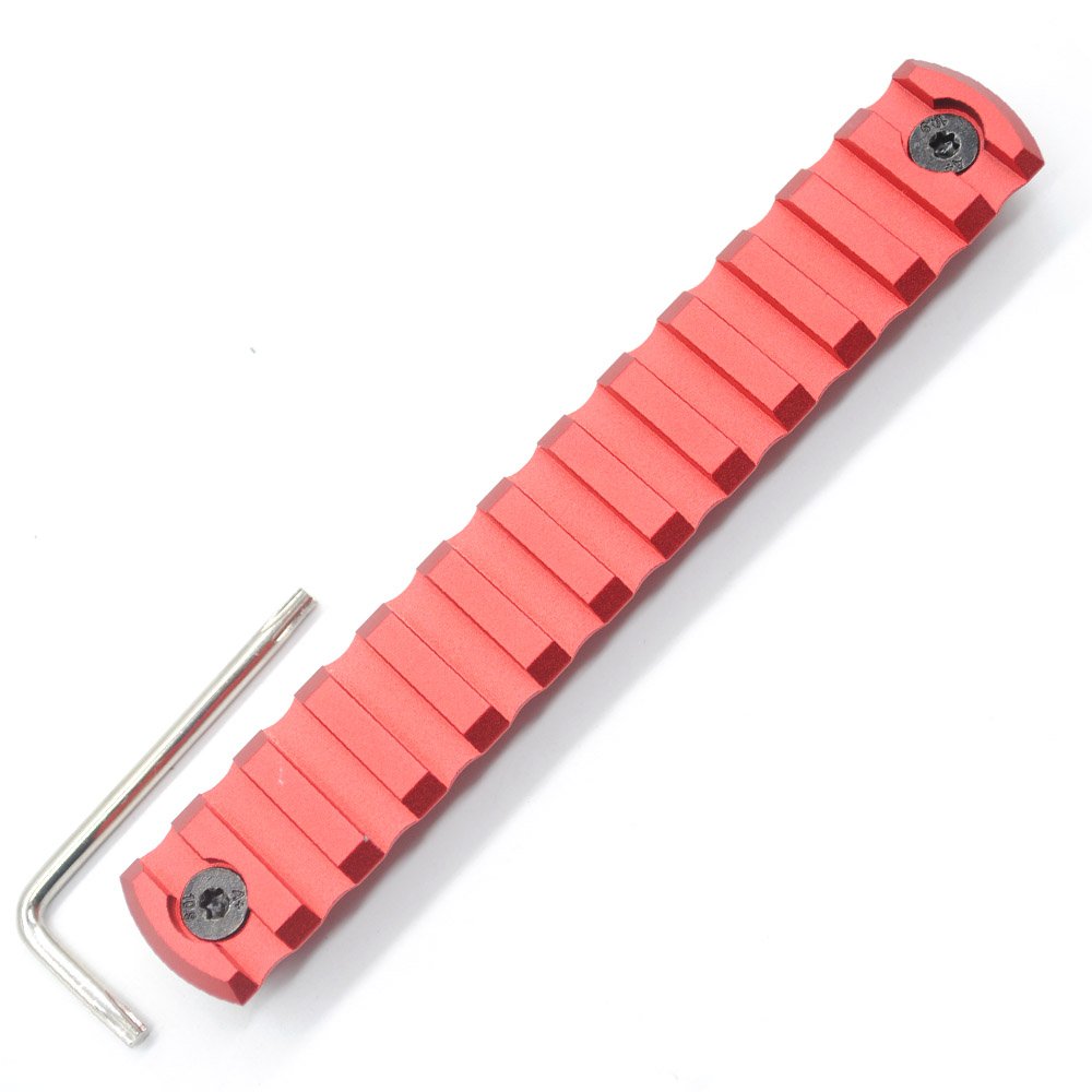 TRIROCKM-lok Rail Section Red Color Aluminum with 13 slots