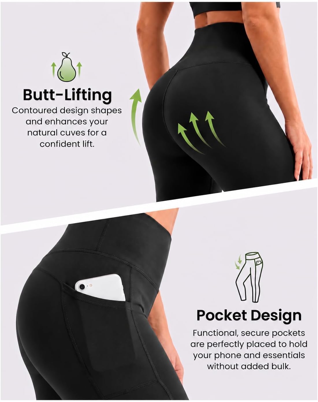  3 Pack Leggings for Women - Tummy Control High Waisted Soft Yoga Pants for Workout Gym Running thumbnail
