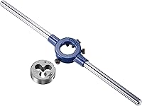 Vista 12 de uxcell Juego de llaves de mango redondo, troquel de rosca UNC #4-40 y soporte de troquel de 0.787 in