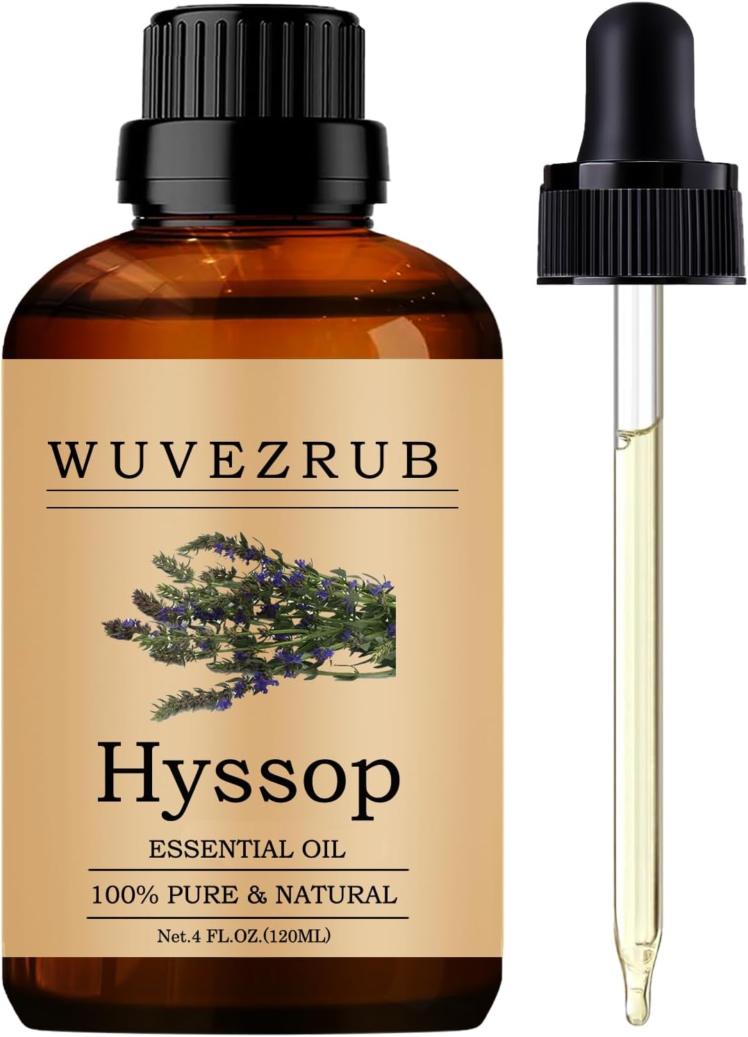 Hyssop Essential Oils, 120ML Pure and Natural Essential Oil for Aromatherapy Diffuser - Hyssop /4 Fl Oz