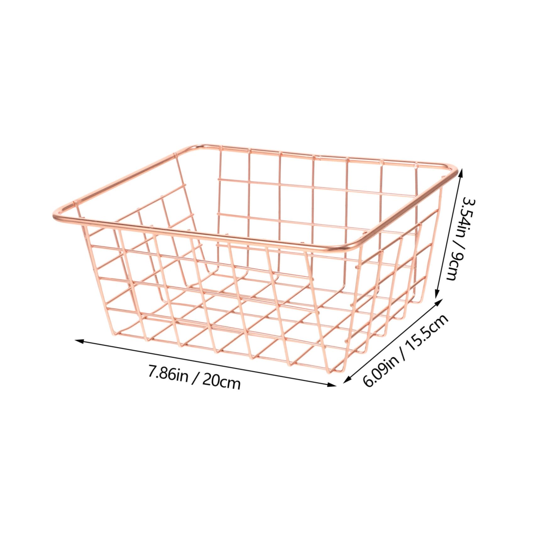 OKUMEYR European Iron Organizer Basket Small Metal Storage Basket for Snacks Fruits Magazines Office Decorative Home Accessory