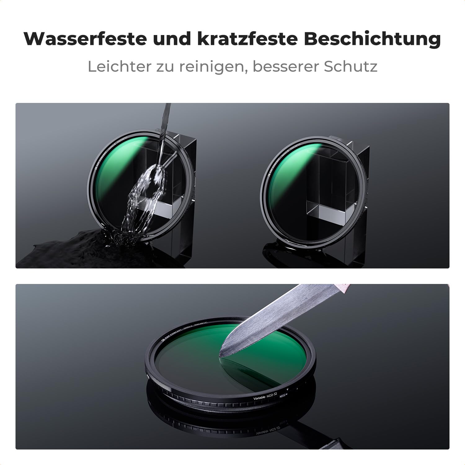 K&F CONCEPT ND Filter 67mm Magnetischer Variabler Graufilter ND2-32 (1-5 Stop) Neutral Graufilter mit Magnetischer Objektivadapter,Nano-Xcel Serie