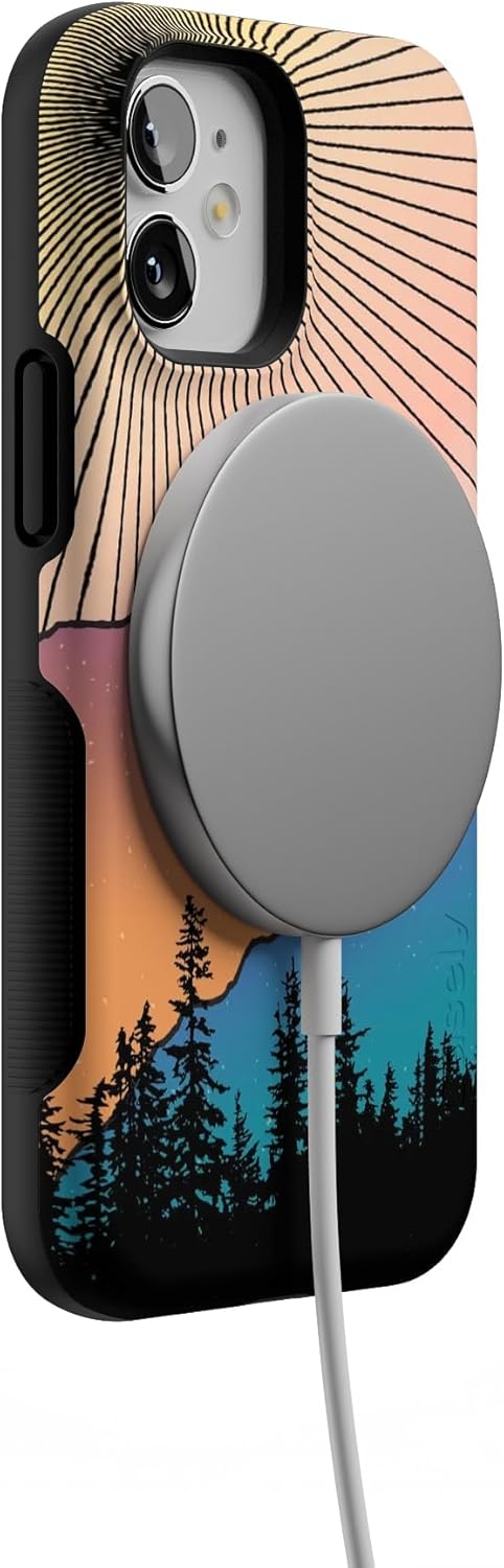 Casely iPhone 12 Mini Case | Golden Hour | Mountain Sunset | Compatible with MagSafe | Bold Protective Design