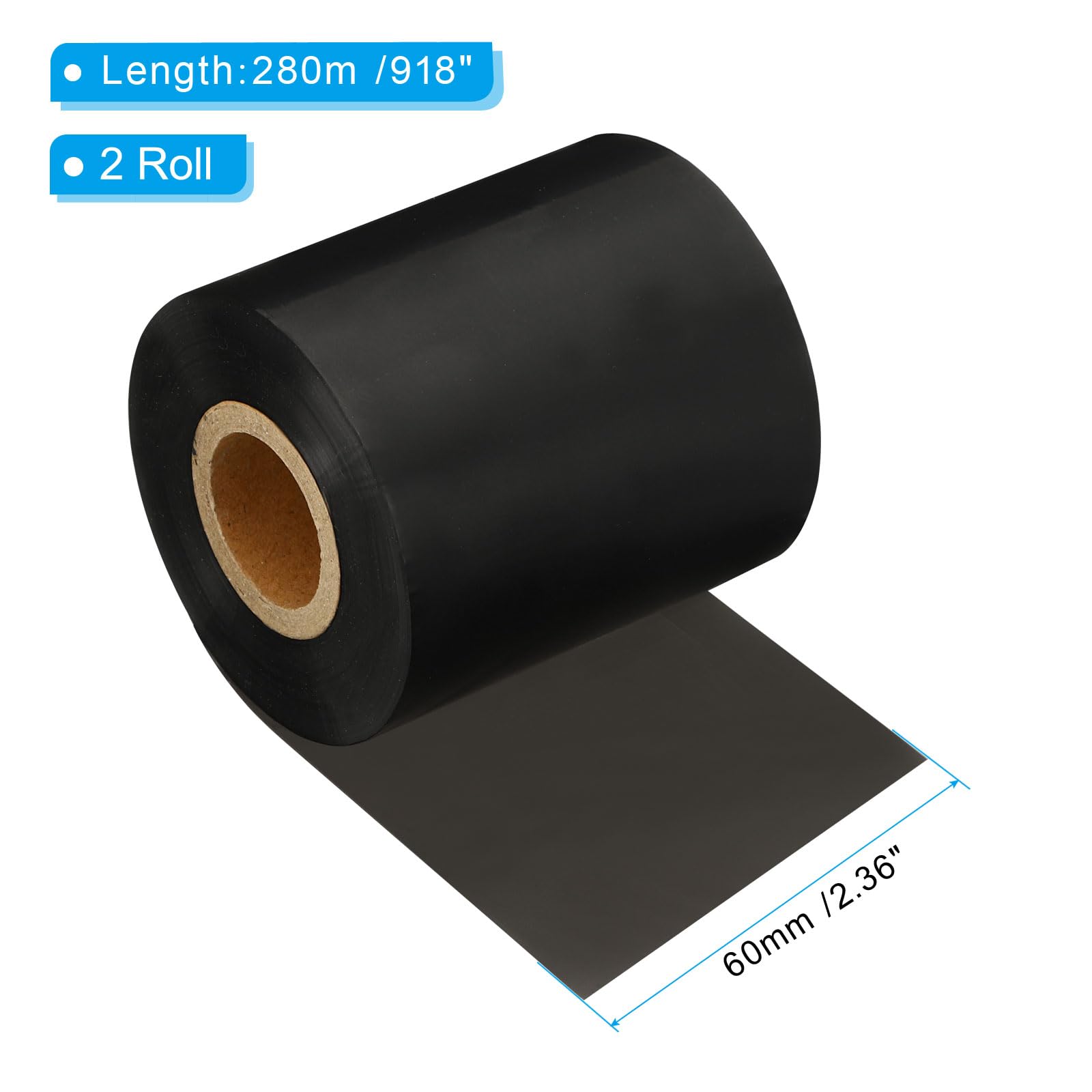 PATIKIL 2.36" x918' (60mmx280m) Wax Thermal Transfer Ribbon - Image 2
