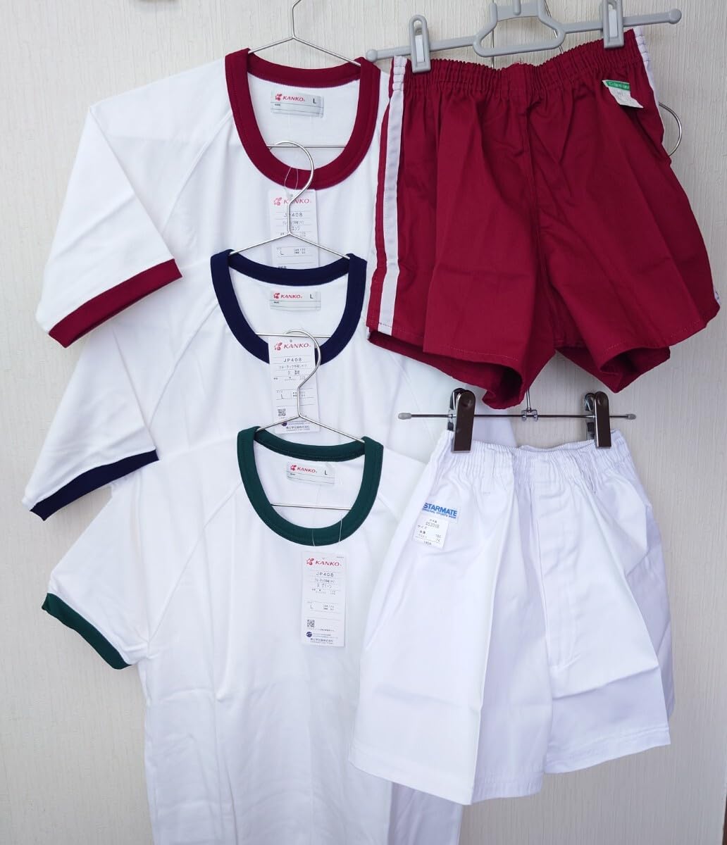 Amazon.co.jp: 体操服半袖シャツ学年色トリオ短パン2枚セット JTOQ 