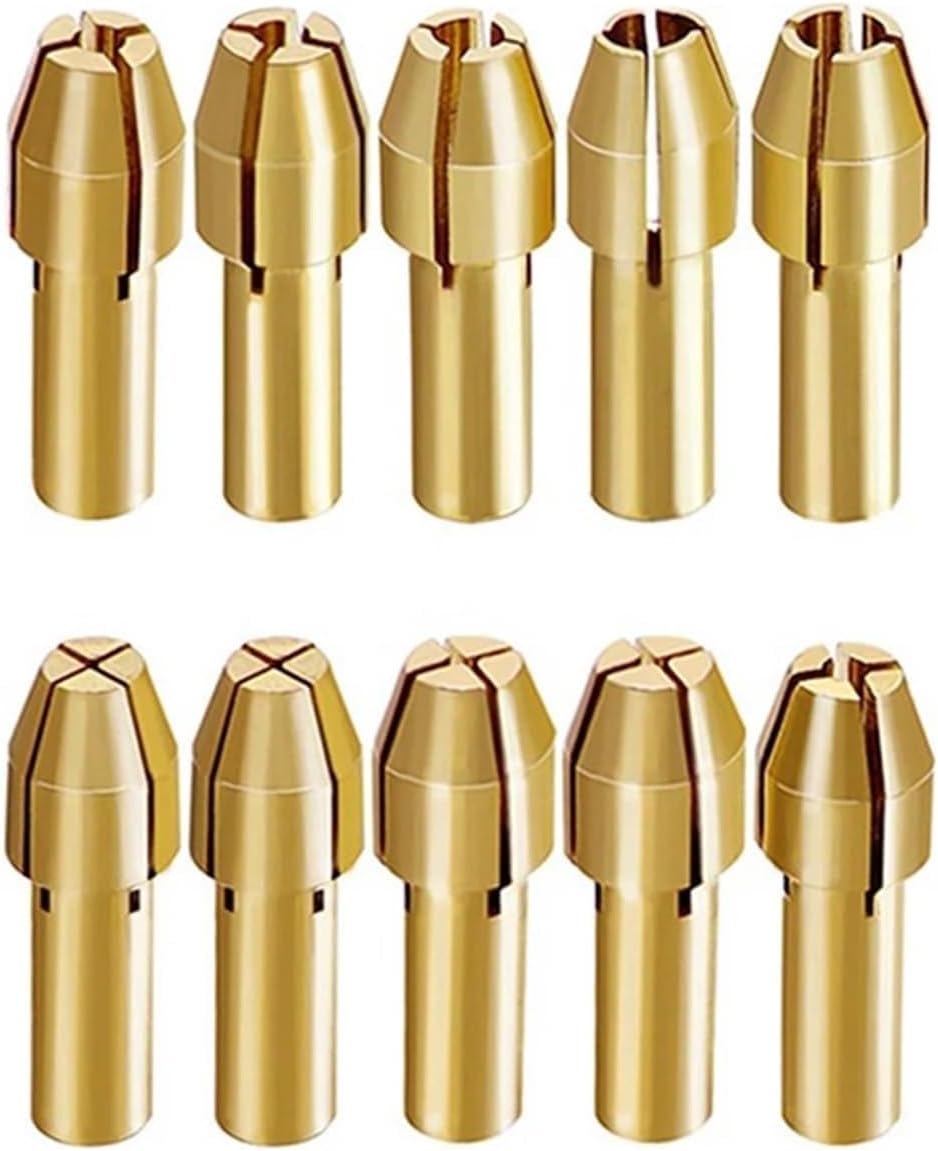 4.2/4.8mm Mini Drill Collet Chuck Shank Brass Chucks Adapter Rotary Tool Bit Clamping Nut Adapter For Electric Motor Shaft 10pcs(4.8mm)