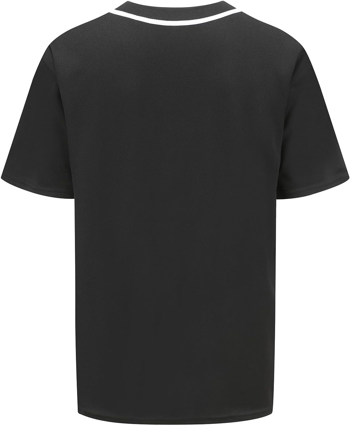 Mens Button Down Plain Baseball Jersey, Blank Softball Team Uniform, Hip Hop Hipster Short Sleeve Active Shirts - Image 2