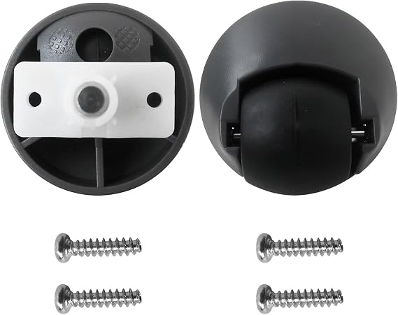 Grey and Black Front Caster Wh-EEL Replacement Compatible for Roborock Q5, for Q7 Max Series Robot Vacuum Cleaners (2 Pack)