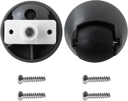 Grey and Black Front Caster Wh-EEL Replacement Compatible for Roborock Q5, for Q7 Max Series Robot Vacuum Cleaners (2 Pack)
