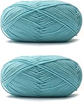 Vista 11 de Hilo de punto y ganchillo mezclado de acrílico y algodón, hilo mediano suave, transpirable y agradable a la piel para prendas de bebé, bufandas