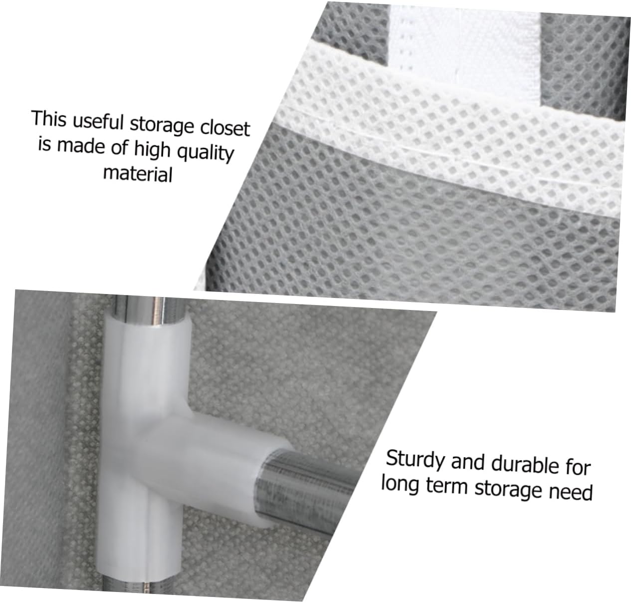 Unomor 1Pc Steel Frame Non-Woven Fabric Clothes Closet with Dustproof Storage and Large Capacity for Home Organization Easy Assembly Portable Wardrobe for Clothes Coats Jackets and Shoes