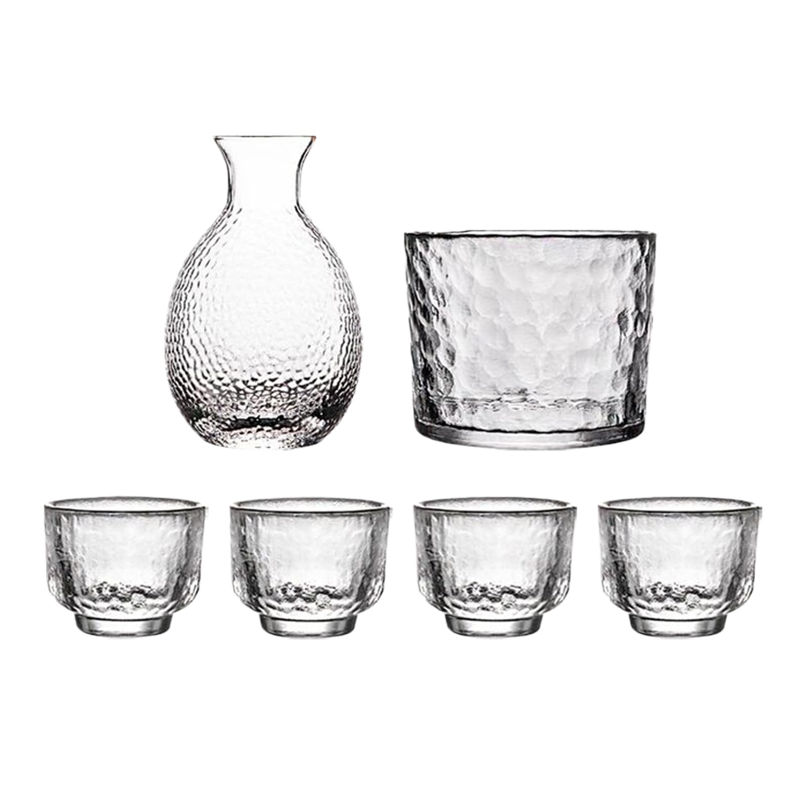 Service à saké japonais en verre résistant à la chaleur pour bar