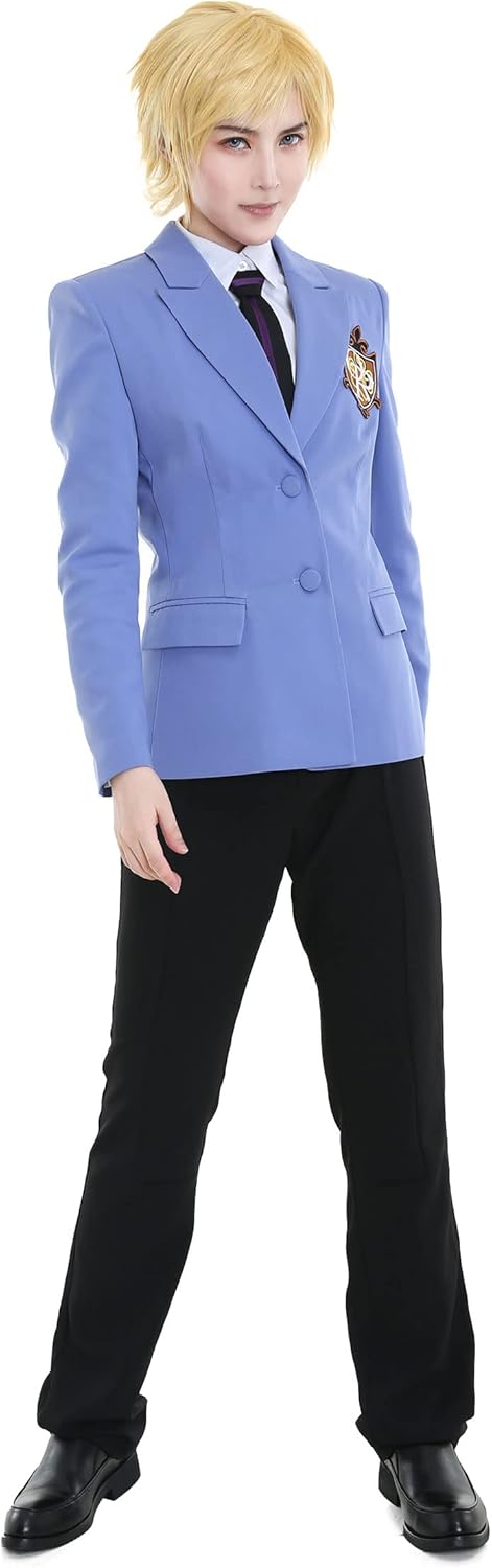 miccostumes Disfraz de club anfitrión de escuela secundaria para mujer, uniforme escolar