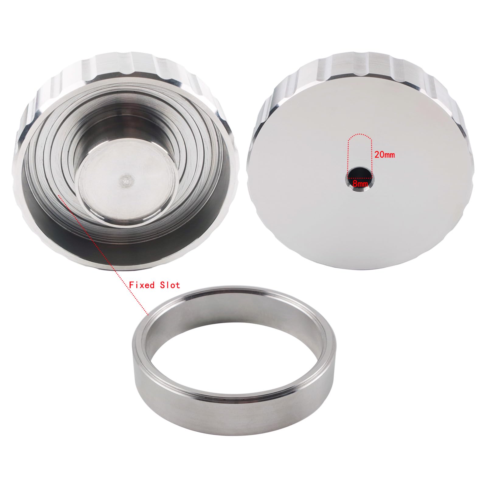 Tissting Stabilizzatore Peso Vinile Aggiustabile in Acciaio Inox con Livella - Per Giradischi, Riduce Vibrazioni e Salti, Include Livella a Bolla e Modellino Ape