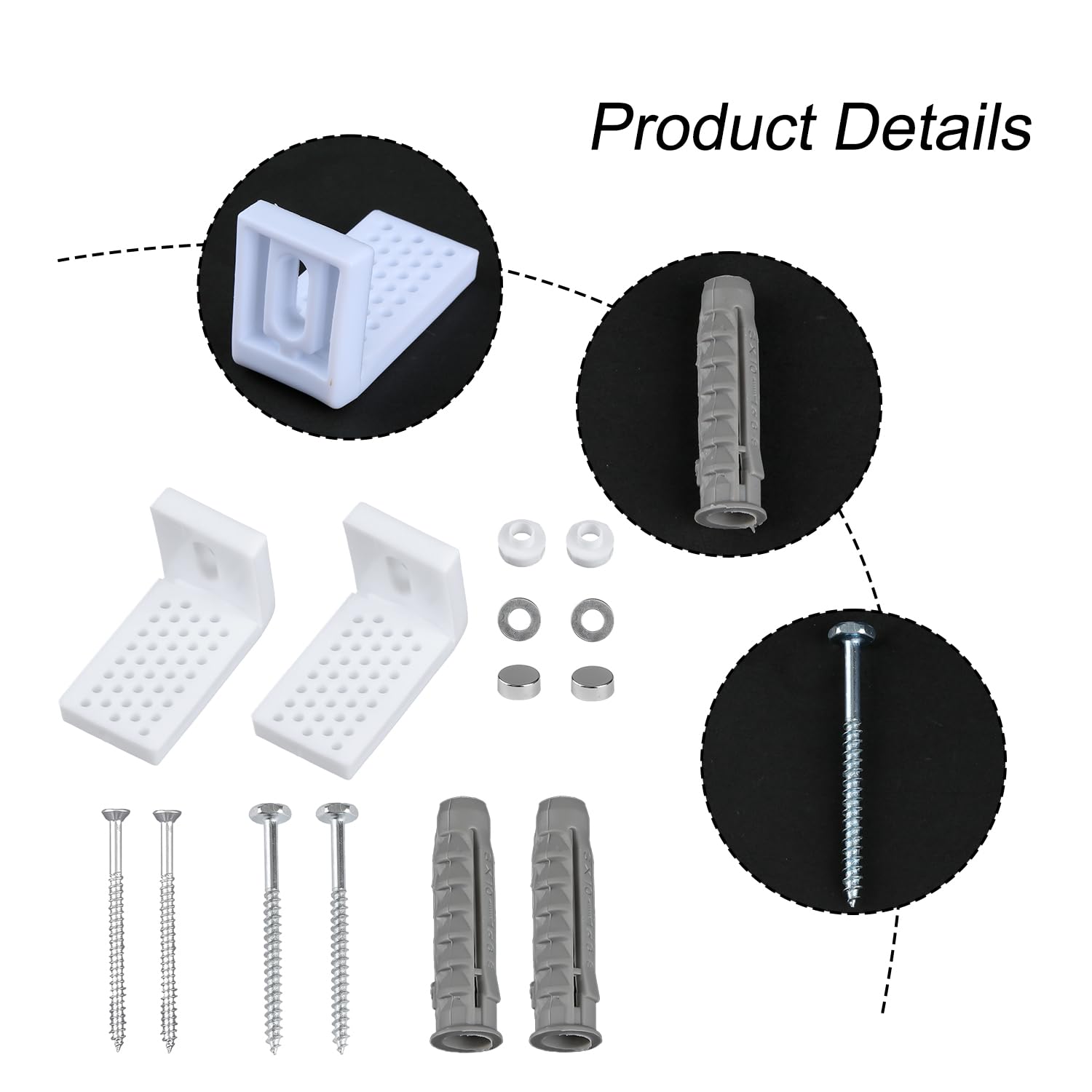 Thyonta L-shaped Floor Screw Kit - Toilet Assembly Fixing Bolts - Suitable for Bidet Toilets, White, 57 mm - Image 3