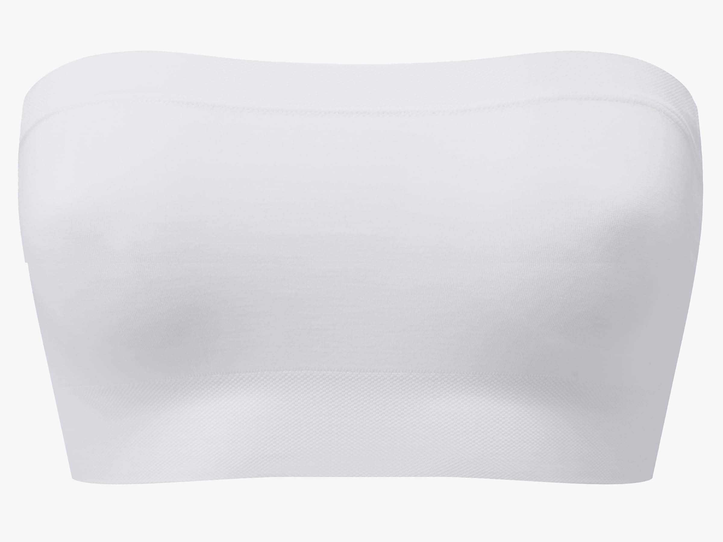 Heist Softskin Bandeau, Supersoft, Ultra Comfort, Strapless, Seamless Women's Bra (Pure White, M)