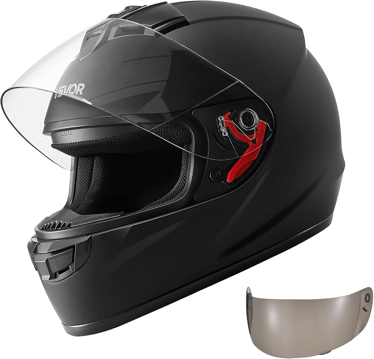 VEVOR Full Face Motorcycle Helmets, Adult Motocross Dirt Bike Helmet with Clear Visor, Lightweight Comfortable Motorcycle Street Bike Helmet for Men and Women - DOT Approved